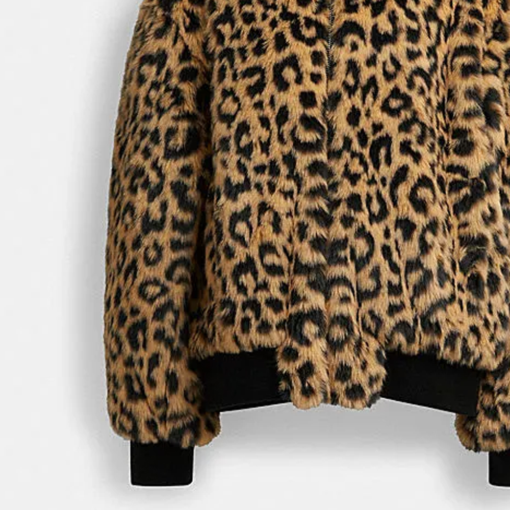 COACH FW23 Leopard Print Zip-Up Faux Fur Jacket Multicolor Men’s. CP947-LEO 圖 6