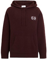 COACH FW23 Monogram Knit Long Sleeve Hoodie - Red Brown. CK739-OXB COACH FW23 Monogram Knit Long Sleeve Hoodie - Red Brown. CK739-OXB
