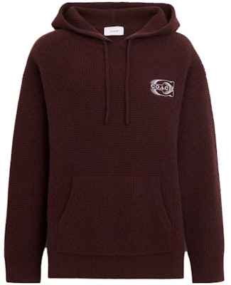 코치 FW23 모노그램 니트 롱 슬리브 후디 - 레드 브라운. CK739-OXB Buy 코치 FW23 모노그램 니트 롱 슬리브 후디 - 레드 브라운. CK739-OXB