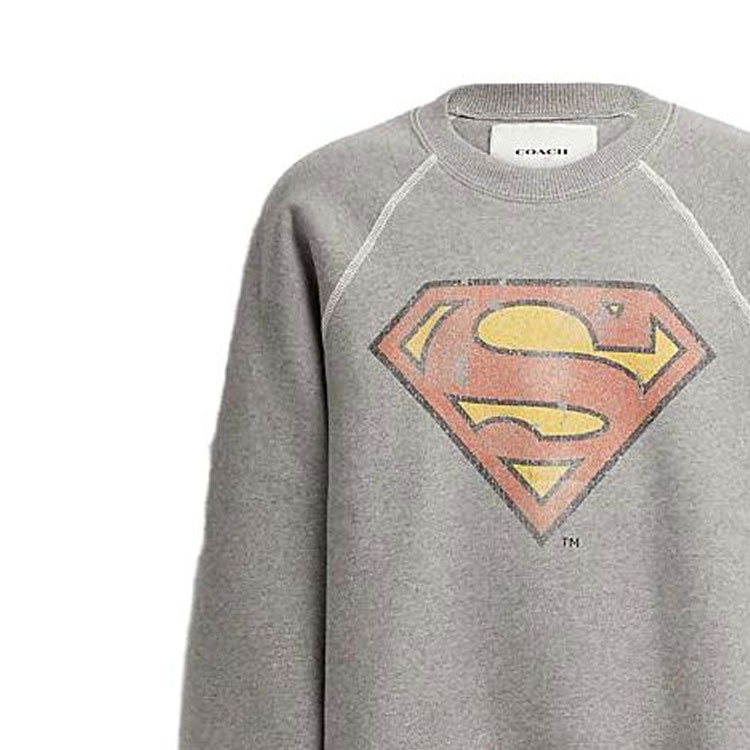 Purchase Coach FW23 圖案印花男女款圓領長袖上衣 - 深灰色 CN563-DGR