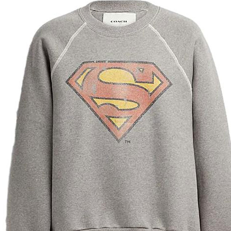 Details for Coach FW23 圖案印花男女款圓領長袖上衣 - 深灰色 CN563-DGR