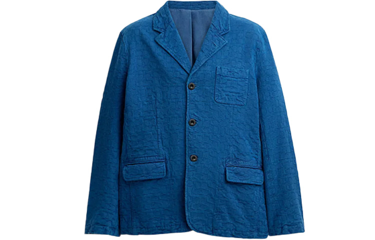 COACH FW23 Solid Pattern Single-Breasted  Blazer Navy Blue CL451-BFH