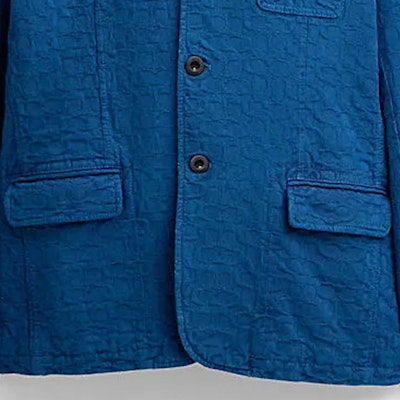 COACH FW23 Blazer Azul Marino de Botón Único con Patrón Sólido CL451-BFH Sizing COACH FW23 Blazer Azul Marino de Botón Único con Patrón Sólido CL451-BFH