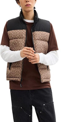 COACH FW24 Jaket Zip-Up Berblok Warna Coklat/Kuning CU801-RYU Lookbook COACH FW24 Jaket Zip-Up Berblok Warna Coklat/Kuning CU801-RYU