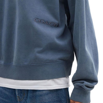 COACH FW24 Navy Blue Crewneck Dyed Sweatshirt. CU464-B5H Purchase COACH FW24 Navy Blue Crewneck Dyed Sweatshirt. CU464-B5H
