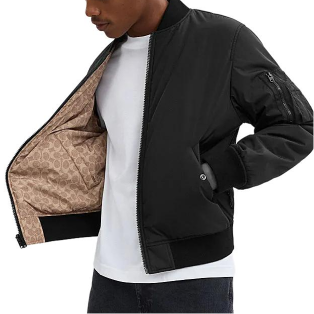 COACH FW24 Reversible Baseball Collar Zip-Up Jacket  Black CT734-UWF 圖 6