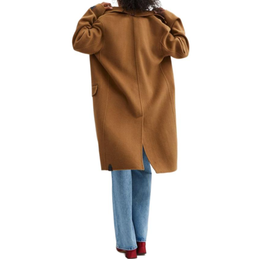 Details for COACH FW24 男女款雙面駁領駁針長大衣駝色。 CV898-CAM