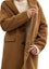 Sizing COACH FW24 男女款雙面駁領駁針長大衣駝色。 CV898-CAM