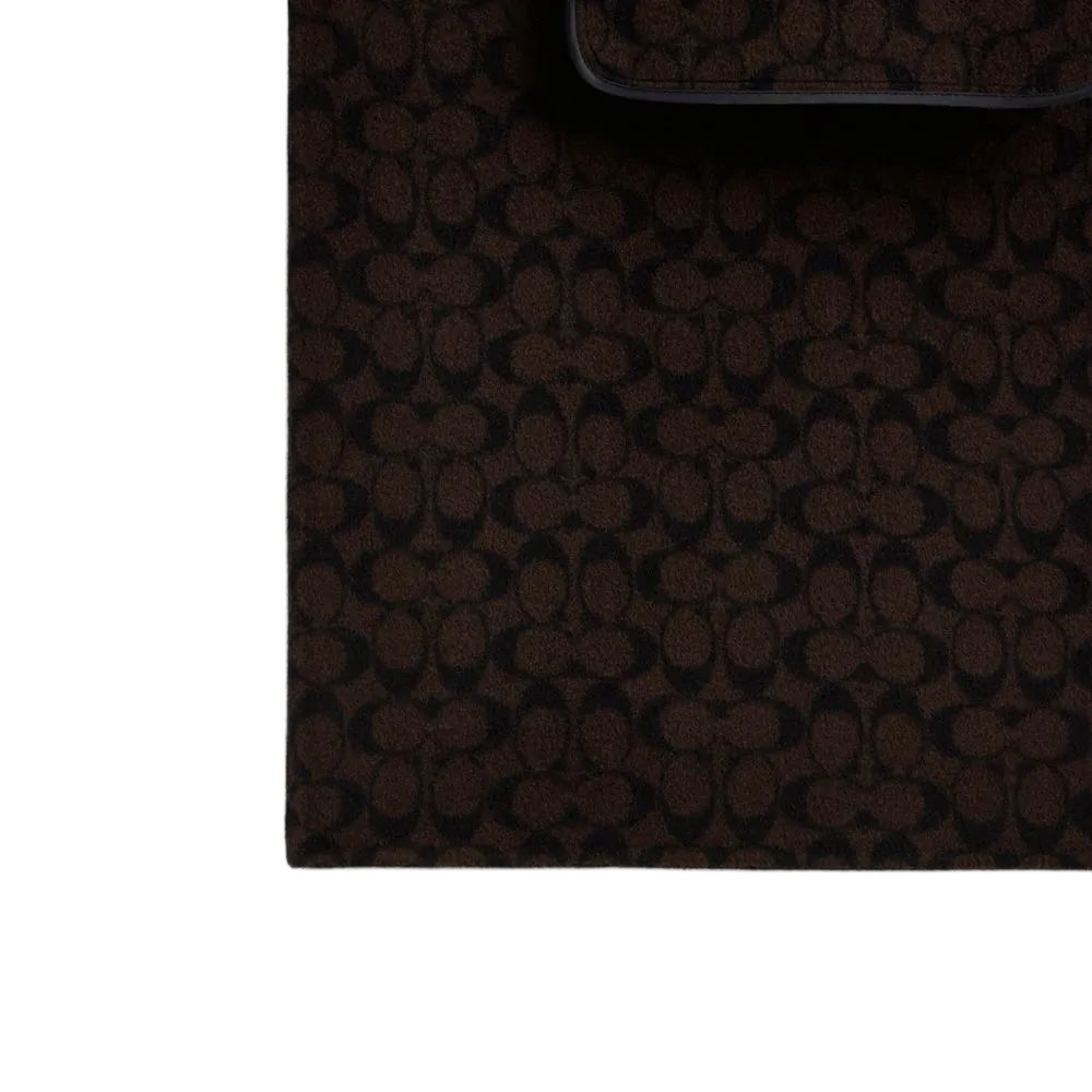 Cheap COACH FW24 男女單排扣羊毛雙面大衣 黑色可翻轉 CV898-BLK