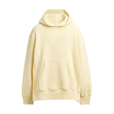 COACH FW24 Yellow Logo Embroidered Hoodie Unisex Oversized Sweatshirt CX653-YLW