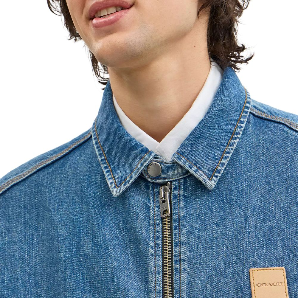 Coach FW25 Solid Color Zip-Up Jacket for Men CAF59-XSG 圖 5