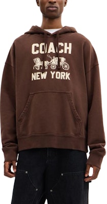 COACH FW25 Unisex Pullover Hoodie Long Sleeve Sweater. CBD23-BRN Lookbook COACH FW25 Unisex Pullover Hoodie Long Sleeve Sweater. CBD23-BRN