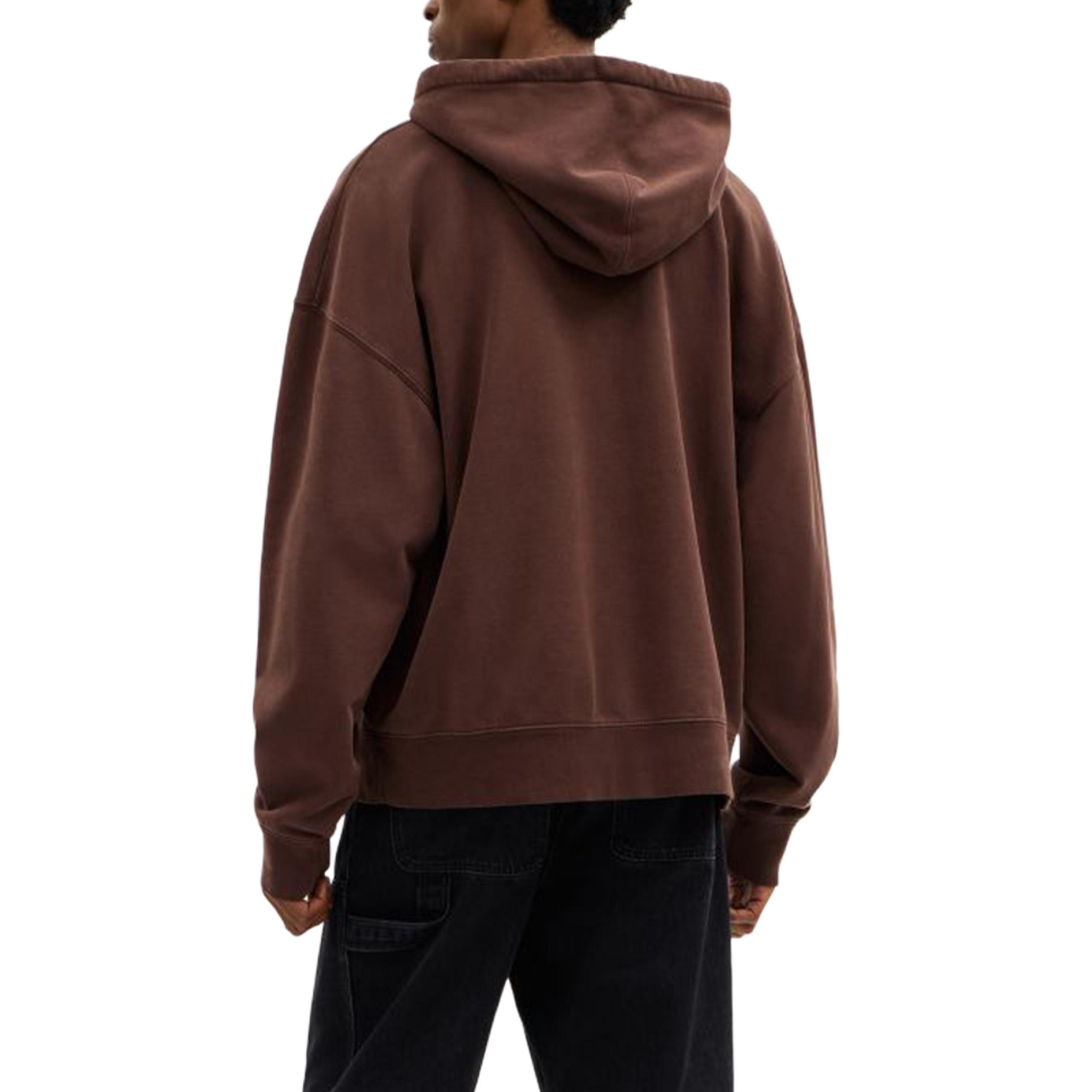 Shop COACH FW25 Unisex Pullover Hoodie Long Sleeve Sweater. CBD23-BRN