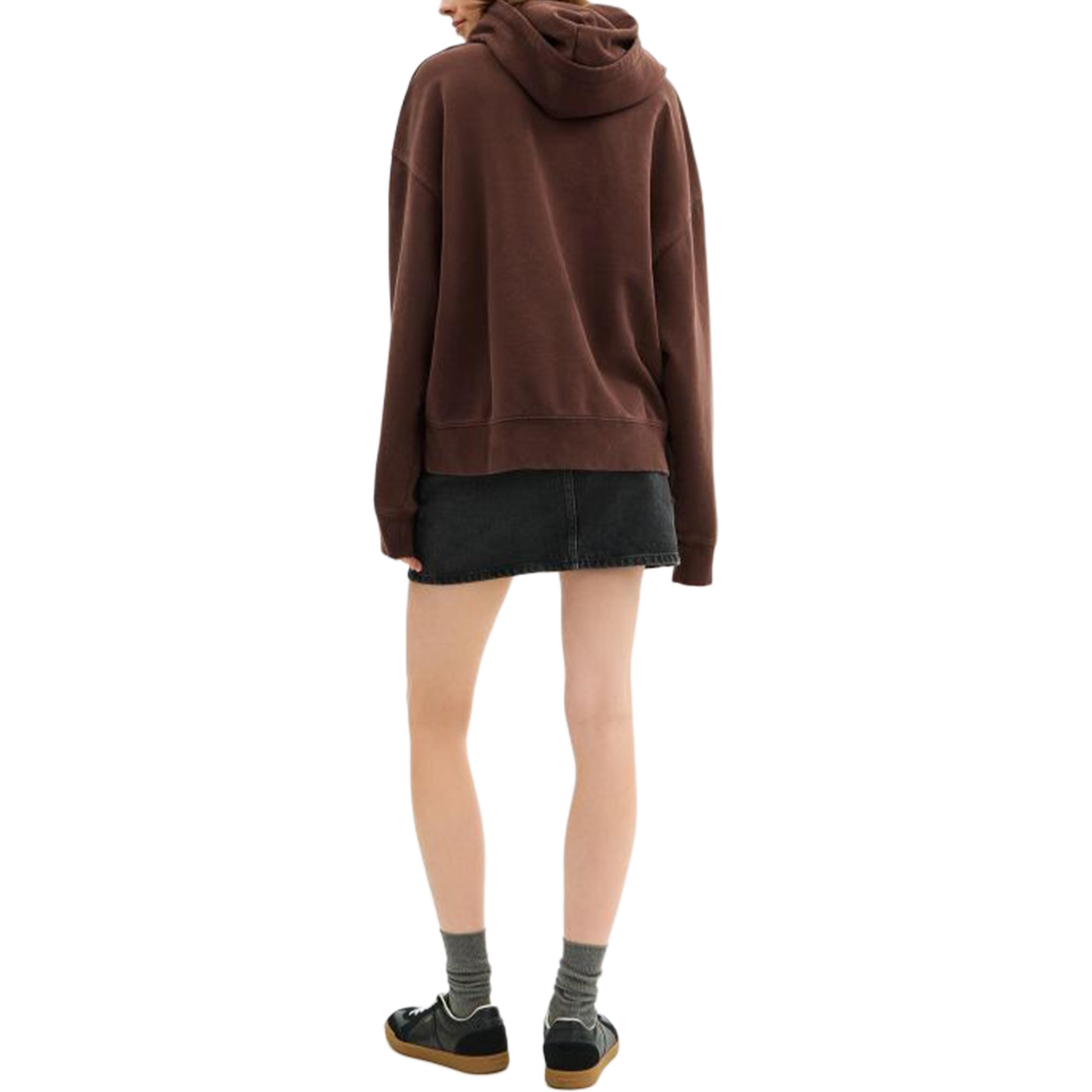 Details for COACH FW25 Unisex Pullover Hoodie Long Sleeve Sweater. CBD23-BRN