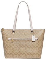Coach Gallery Tote Bag Khaki/Chalk Coach Gallery Tote Bag Khaki/Chalk