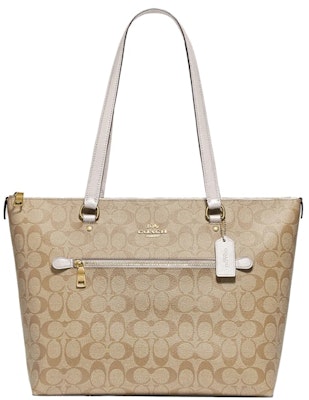 Coach Tas Tote Gallery Khaki/Chalk Buy Coach Tas Tote Gallery Khaki/Chalk
