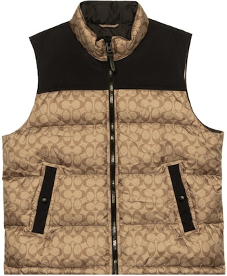 コーチ ゴールド パファーベスト ロゴプリント ダウン入り. C5035-OFZ Order コーチ ゴールド パファーベスト ロゴプリント ダウン入り. C5035-OFZ