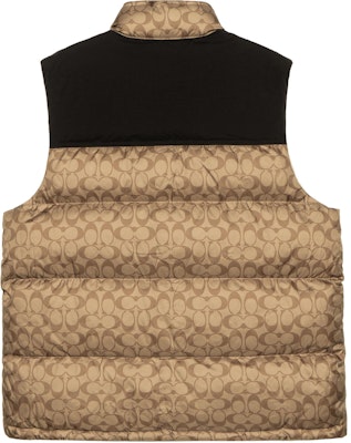 コーチ ゴールド パファーベスト ロゴプリント ダウン入り. C5035-OFZ Lookbook コーチ ゴールド パファーベスト ロゴプリント ダウン入り. C5035-OFZ