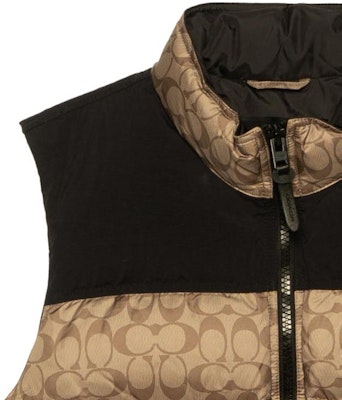 コーチ ゴールド パファーベスト ロゴプリント ダウン入り. C5035-OFZ Purchase コーチ ゴールド パファーベスト ロゴプリント ダウン入り. C5035-OFZ