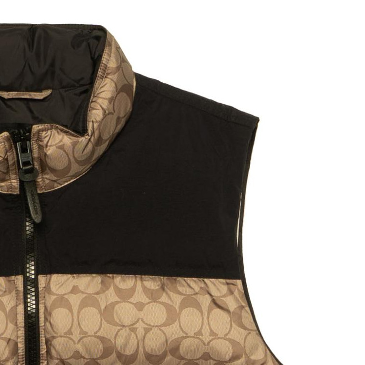 Details for コーチ ゴールド パファーベスト ロゴプリント ダウン入り. C5035-OFZ
