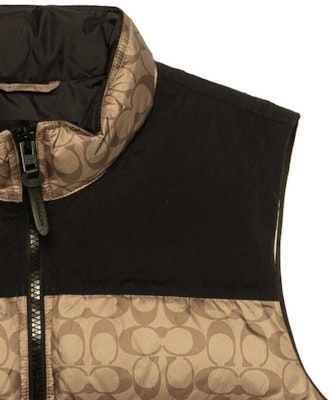 コーチ ゴールド パファーベスト ロゴプリント ダウン入り. C5035-OFZ Details for コーチ ゴールド パファーベスト ロゴプリント ダウン入り. C5035-OFZ