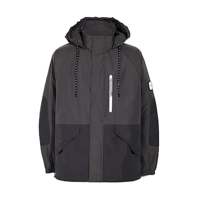 COACH Grey Colorblock Logo Hoodie Jacket 4923-R80