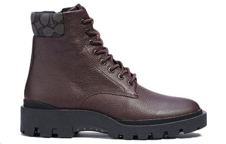 Order Coach High-Top Lederstiefel ''Rotbraun'' C7077_OXB