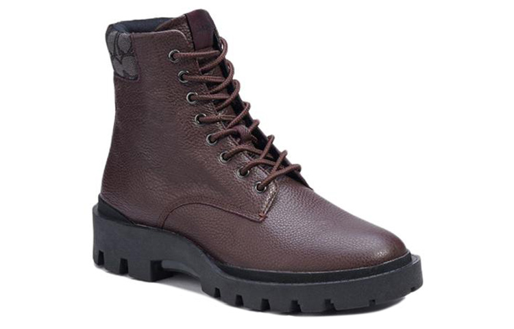 Lookbook Coach High-Top Lederstiefel ''Rotbraun'' C7077_OXB