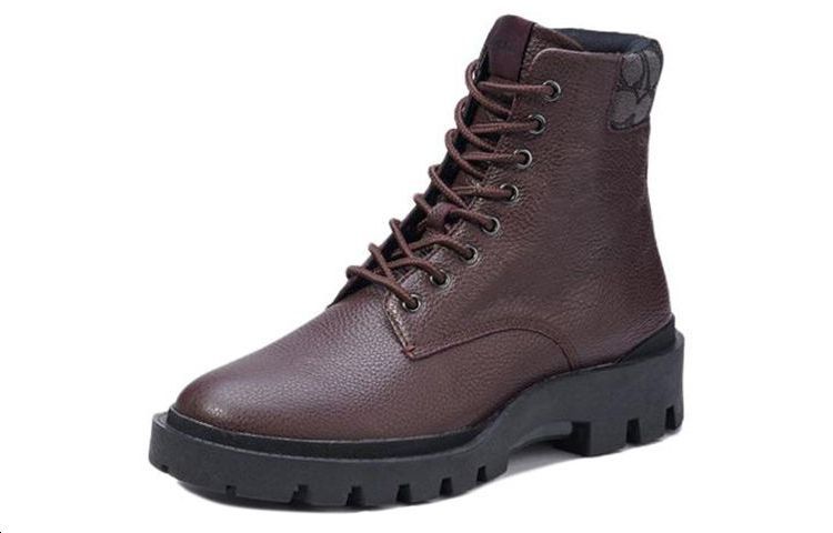 Shop Coach High-Top Lederstiefel ''Rotbraun'' C7077_OXB
