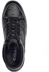 コーチ ハイカットレザースニーカー (黒) CC736_BLK Shop コーチ ハイカットレザースニーカー (黒) CC736_BLK