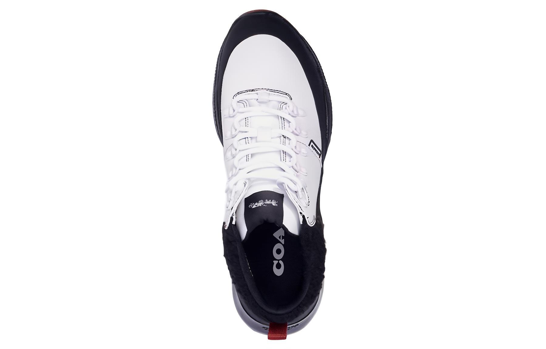 Lookbook COACH蔻馳 皮革 繫帶 高筒 休閒運動鞋 白色
