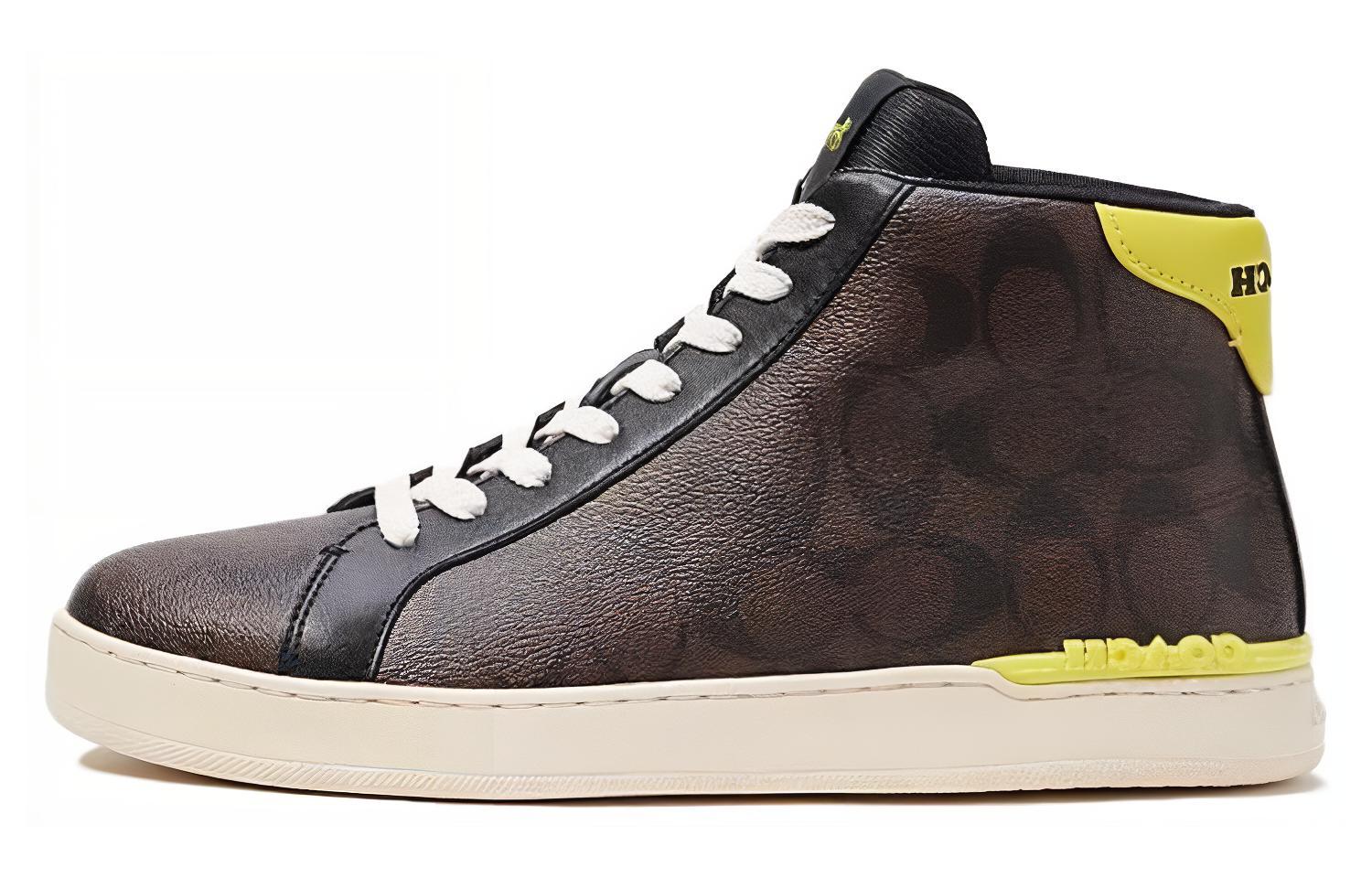 Coach High-Top Leather Sneakers 'Brown' CL481_W1U
