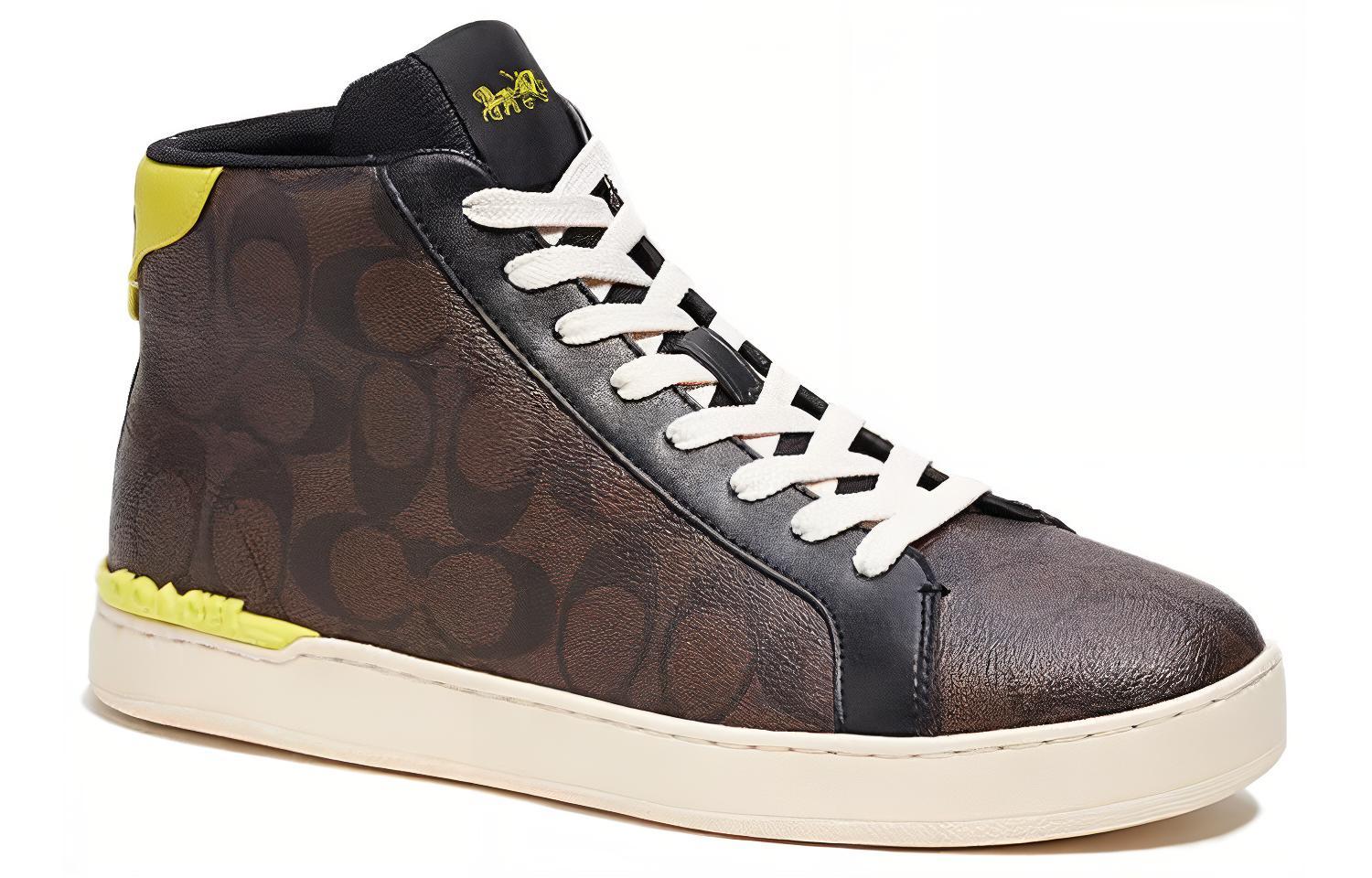 Order 코치 브라운 가죽 하이탑 스니커즈 (Kochi Beuraun Gajuk Haitap Seunikeojeu) CL481_W1U