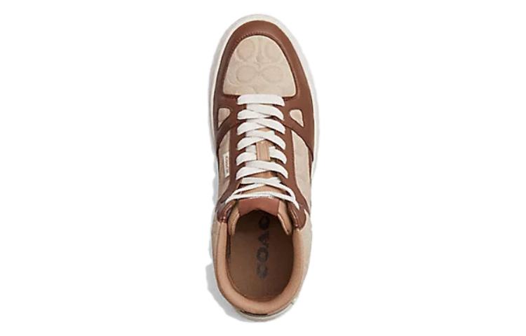 Lookbook Sneakers Kulit Tinggi Coach 'Coklat' CN323_TAU