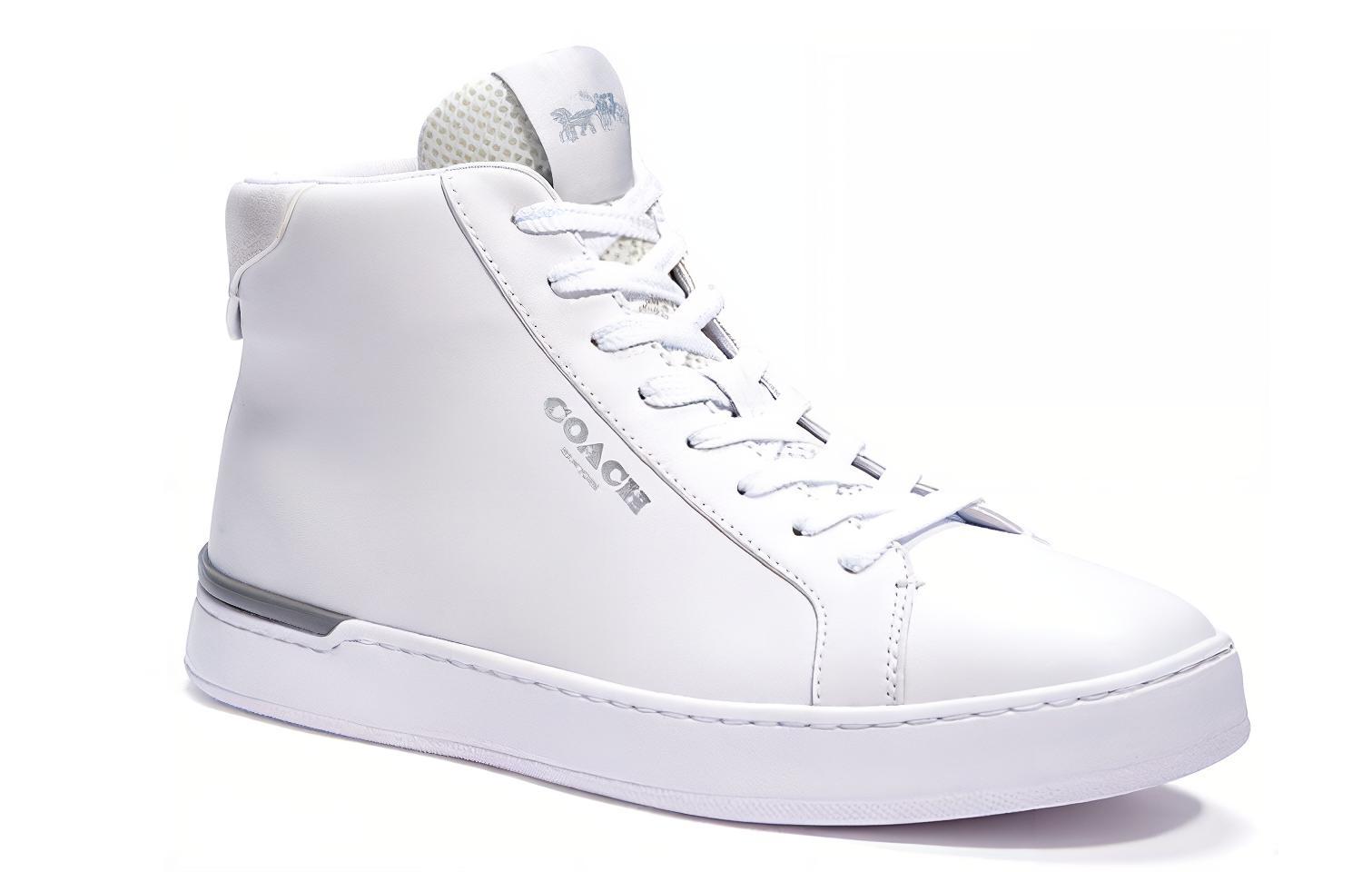 Coach High-Top Skate Sneaker 'White Slip-Resistant' 圖 3
