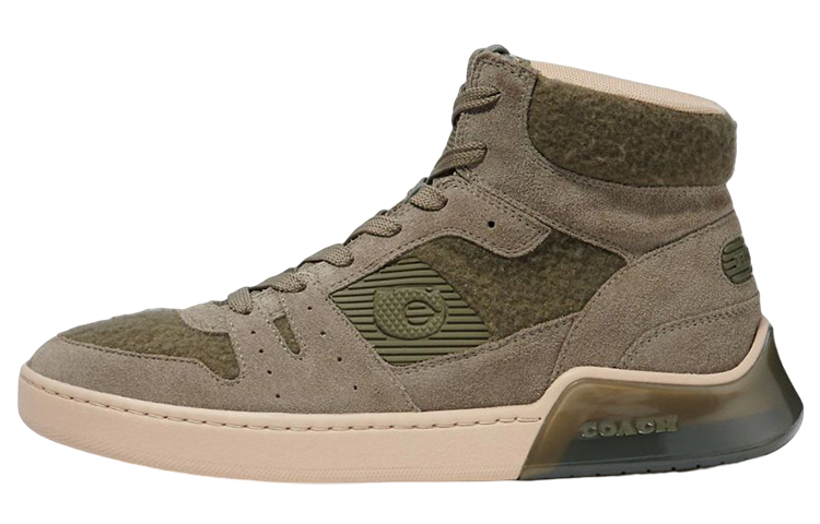 Coach High-Top Sneaker 'Military Green Velvet'