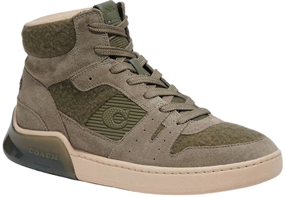 Coach Hoge Sneaker ''Militair Groen Fluweel'' CC814_ARY Order Coach Hoge Sneaker ''Militair Groen Fluweel'' CC814_ARY