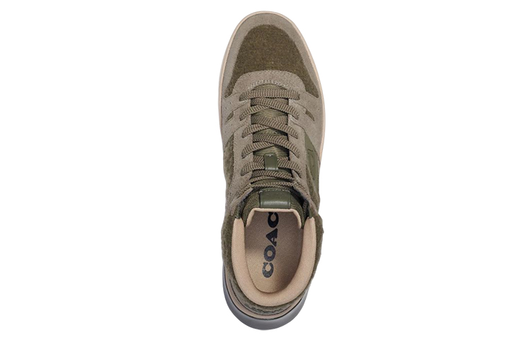 Coach High-Top Sneaker 'Military Green Velvet' 圖 3