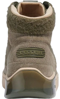 Coach Hoge Sneaker ''Militair Groen Fluweel'' CC814_ARY Shop Coach Hoge Sneaker ''Militair Groen Fluweel'' CC814_ARY
