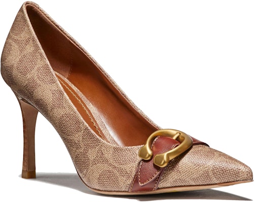 Coach High Heel Pumps 'Classic Brown Signature Print' G2749-NU3 Buy Coach High Heel Pumps 'Classic Brown Signature Print' G2749-NU3