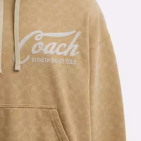 Sizing Coach 卡其色連帽衫帶字母Logo印花 CS788-KHA