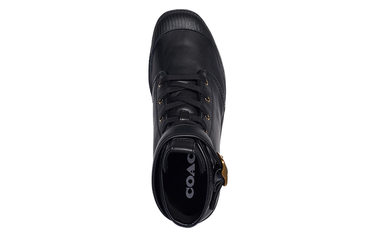 Coach Lace-Up Round Toe Ankle Boot 'Black' 圖 3