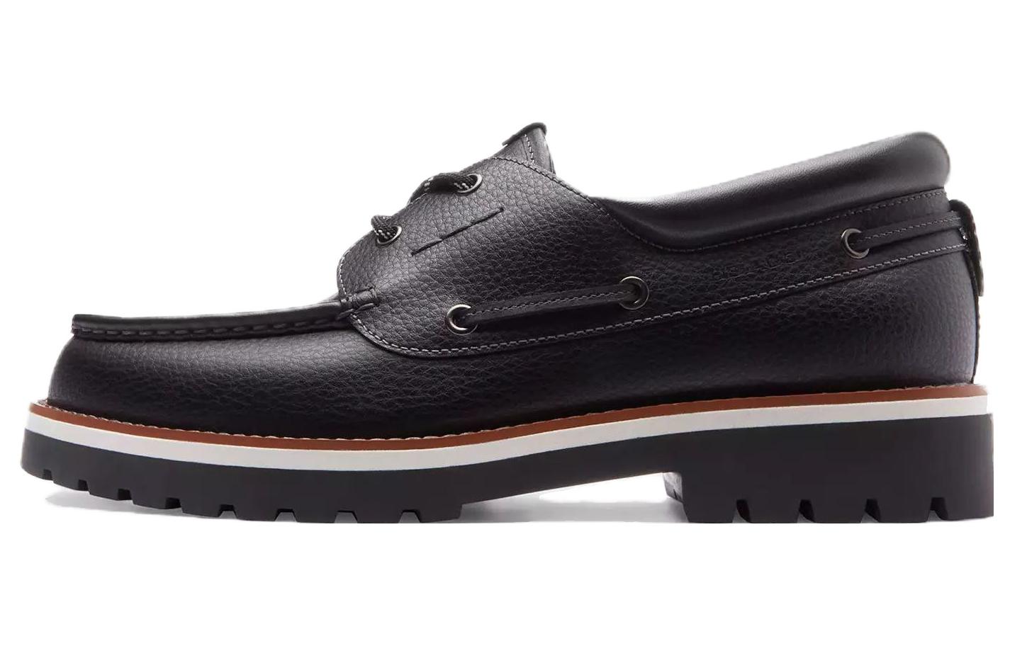 Coach Leather Boat Shoe 'Simple Comfort Black' CP796_BLK
