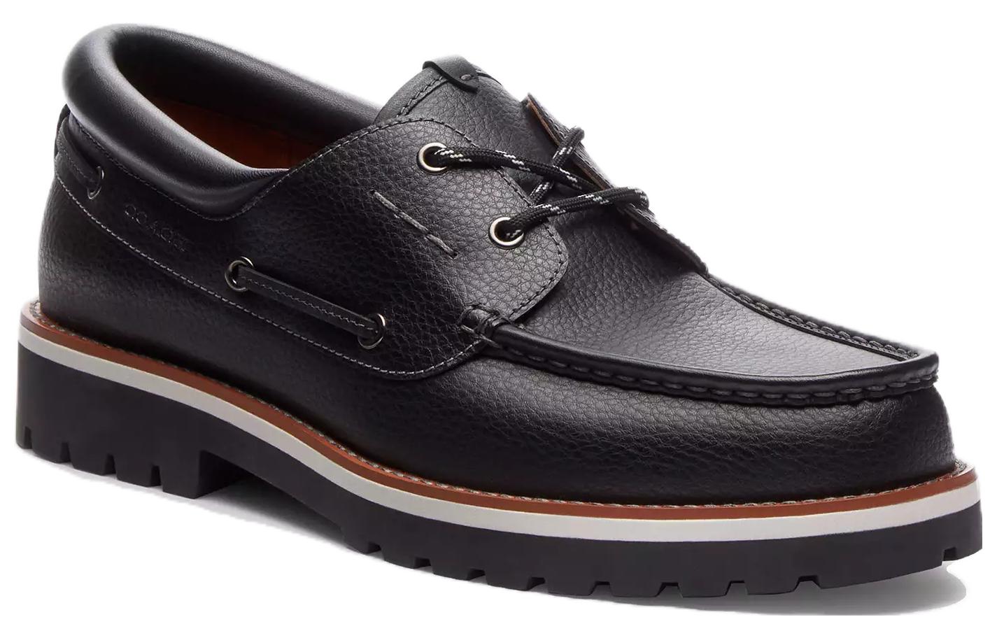 Order Coach Leather Boat Shoe 'Simple Comfort Black' CP796_BLK