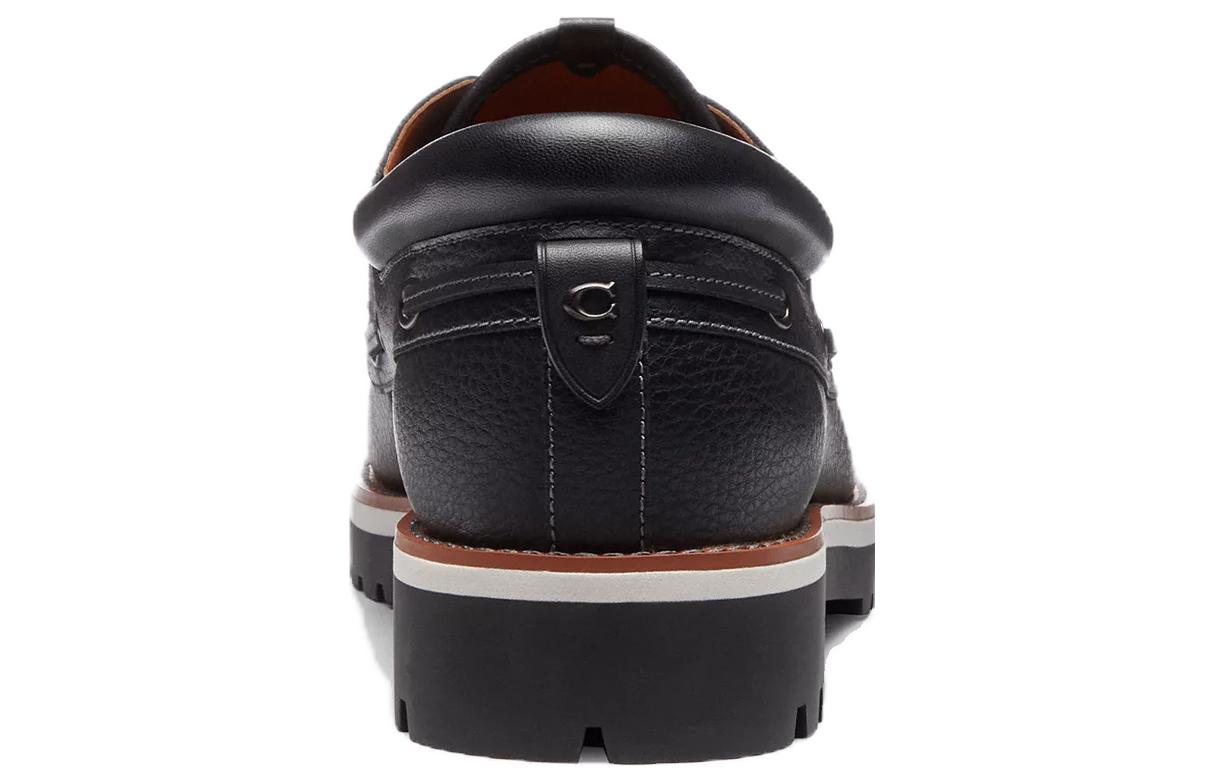 Shop Coach Leather Boat Shoe 'Simple Comfort Black' CP796_BLK