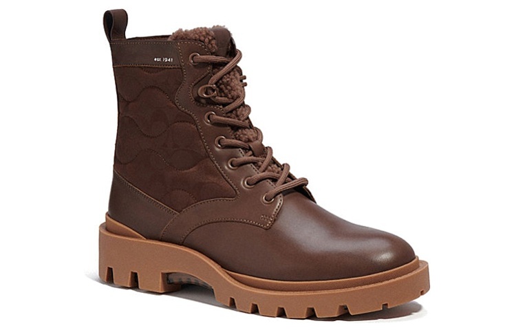 Coach Leather Lace-Up Boot 'Brown Fashion' 圖 2