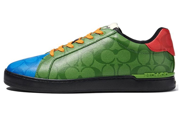 Coach Leather Lace-Up Sneaker 'Green Fashion'