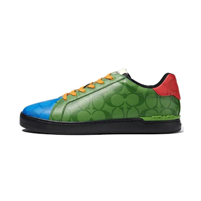 Coach Leather Lace-Up Sneaker 'Green Fashion'