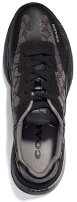 COACH蔻馳 皮革 提花 標飾 防滑 低幫 運動休閒鞋 黑色 Lookbook COACH蔻馳 皮革 提花 標飾 防滑 低幫 運動休閒鞋 黑色