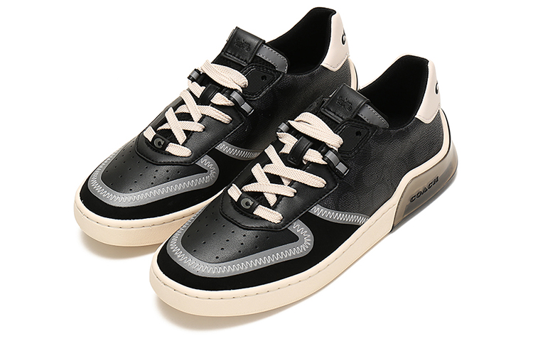 Lookbook 蔻驰真皮低帮鞋“灰黑色” G5015_CQBK